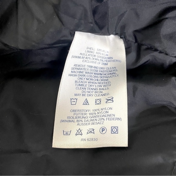 Lands End Black Down Filled Hooded Puffer Jacket Size XL 18/20 - Picture 5 of 5